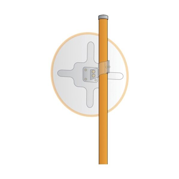 カーブミラー用ポール(埋込タイプ)スチール製 オプションポール34φ 34.1Φ×2200mm 276510 1個
