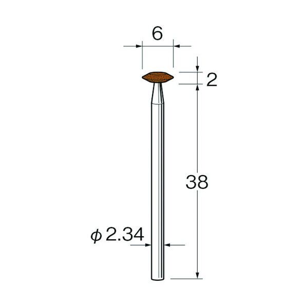 軸付シリコンゴム砥石外径(mm):6粒度(#):320 R1031 5本