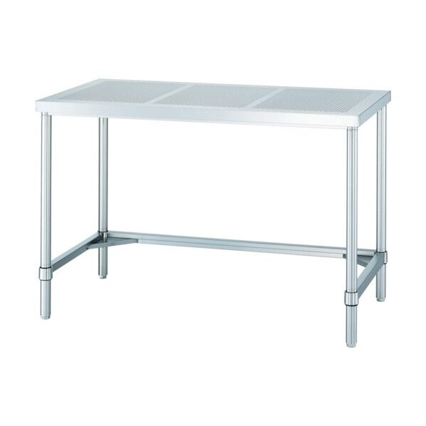 ステンレス作業台パンチング天板三方枠 PAT-12060 1