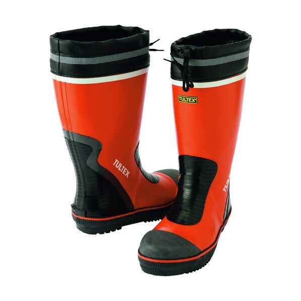 安全ゴム長靴(糸入り) 063オレンジ L 4708 1足