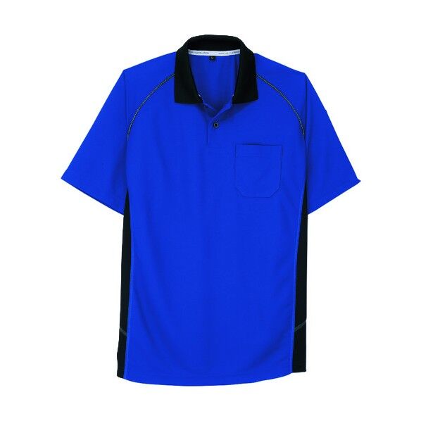 半袖ポロシャツ A-3377 6ブルー LL A-3377-6-LL 1点