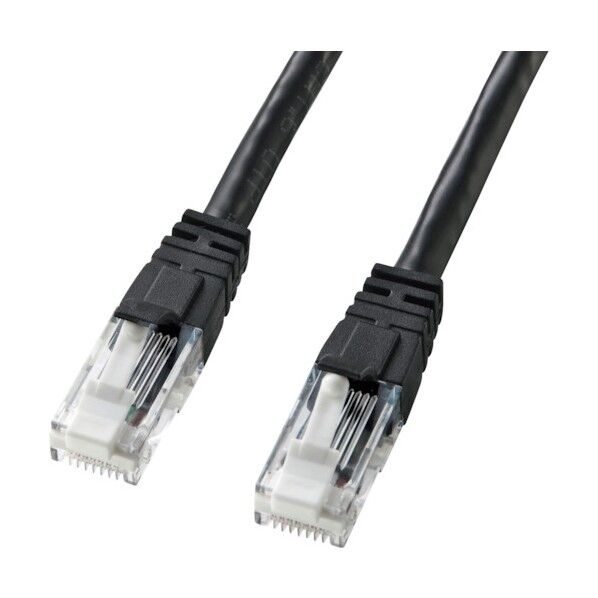 つめ折れ防止カテゴリ6LANケーブル KB-T6TS-15BKN 1点