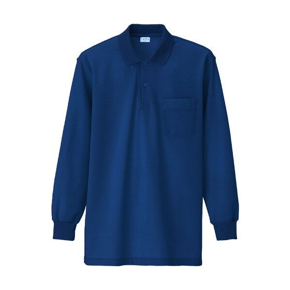 長袖ポロシャツ(男女兼用)AZ860-008ネイビー5L 008ネイビー 5L 860 1