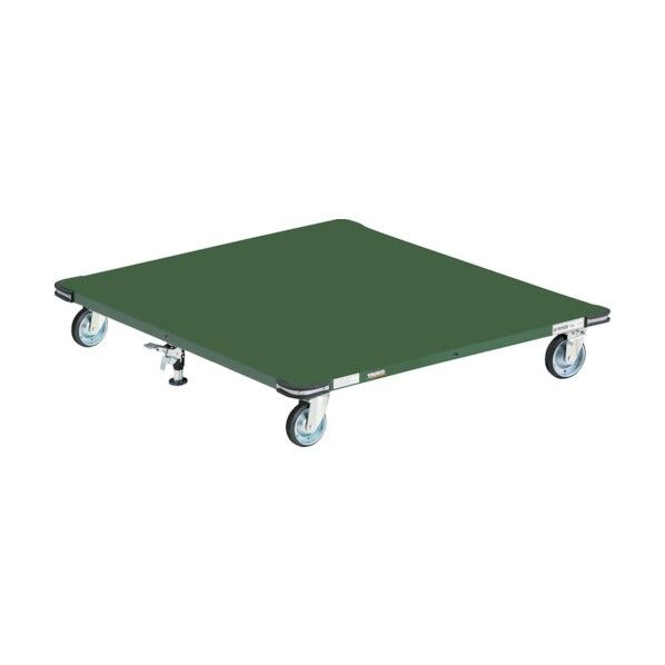 鋼鉄製平台車 1200X1200 Φ150ブレーキ付きプレス車 ロックストッパー付 PHT-1212H-150SS 1点