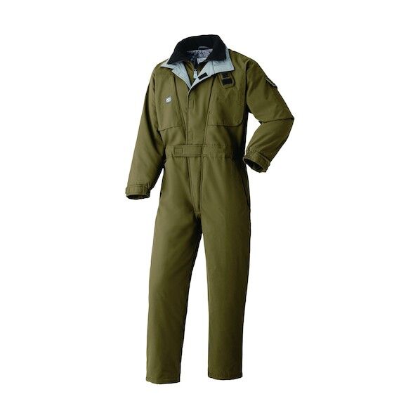 防寒つなぎ服 カーキ 3Lサイズ 700-011-3L 1点
