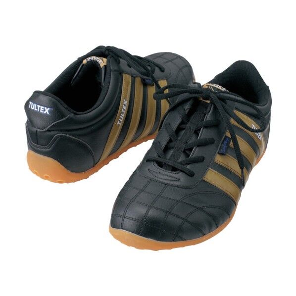 TULTEX セーフティシューズ(4本ライン)(男女兼用) 010ブラック×カーキ 29.0 51603 1