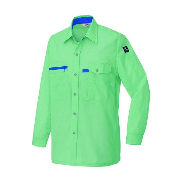 長袖シャツ（男女兼用）（薄地） 024エメラルドグリーン S 5365 1