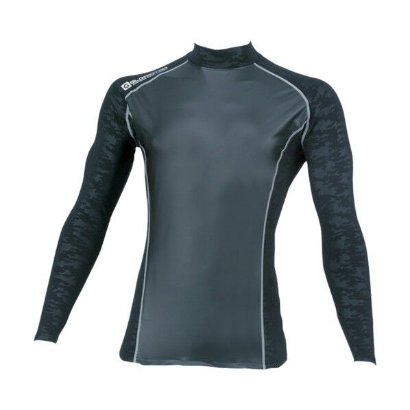 防風ハイブリッドローネックG-210853ブラックカモL G-2108-53-L 1