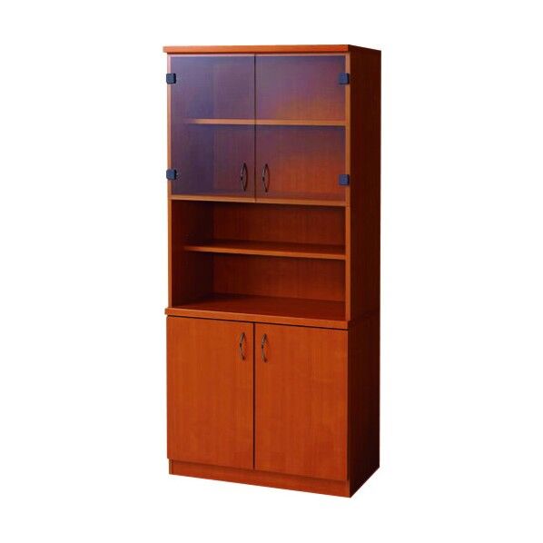 24708)書棚(ガラス扉) EX-085GK-N BC 1点