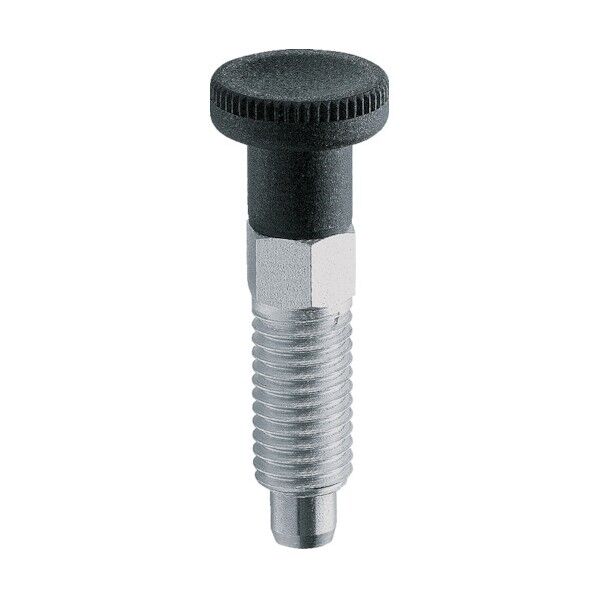 HALDER インデックスボルト ノブ付 ホールド機構無 鋼鉄、亜鉛メッキ 22120.0744 1