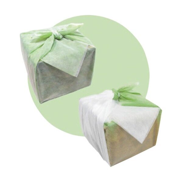 不織布シート 色重ね ダークグリーン×白 90×90cm FUDW-90 50枚