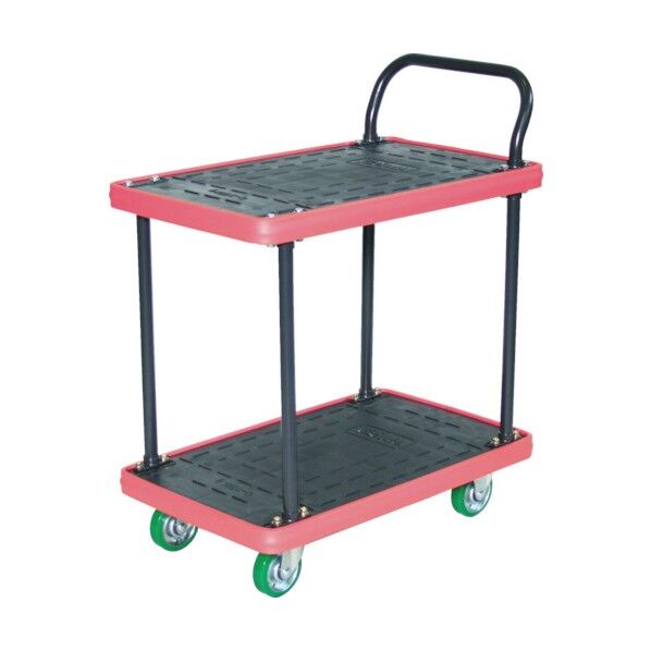 MKP 樹脂製運搬車 (片袖2段・ウレタンキャスター)