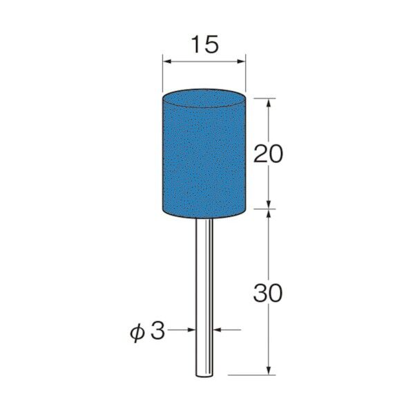 軸付セラミックゴム砥石(金属研磨用)外径(mm):15粒度(#):120 R2162 10本