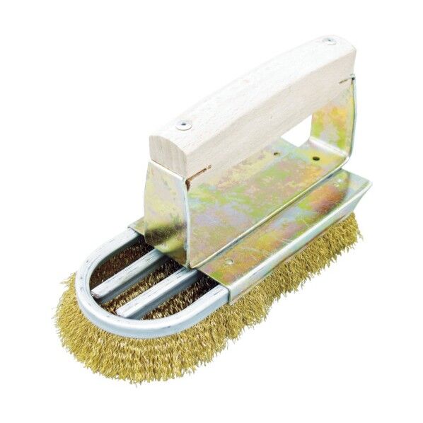 チャンネルブラシ ストロング D型4行 真鍮 200 x 134 x 97 mm 1点