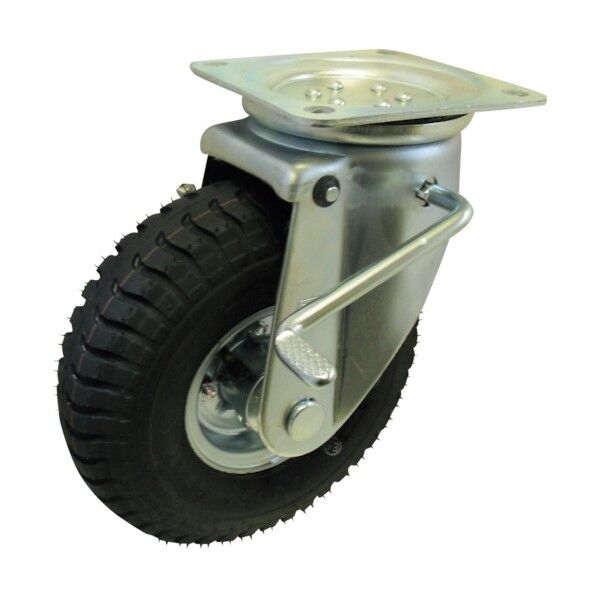 ヨドノ 空気入りタイヤ自在車ストッパー付 276.5×230×308MM HC-WJB300-4 1台