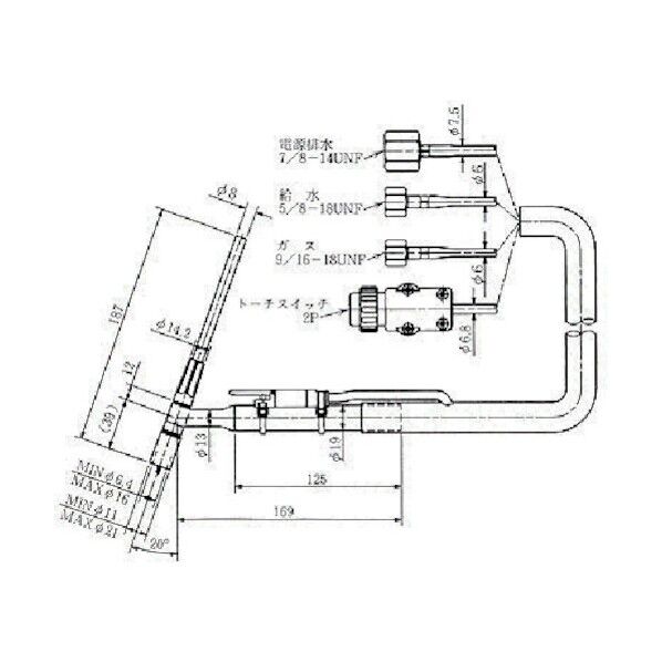 TIGトーチ水冷200アンペア