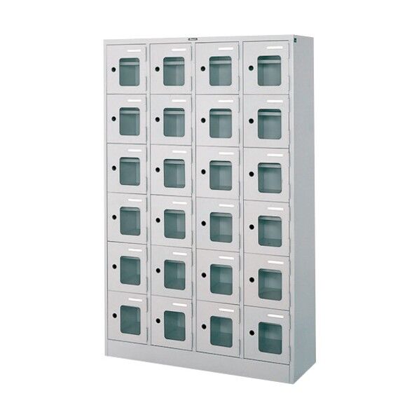 シューズボックス24人用窓付 HDK-1046AK1-WE 1点
