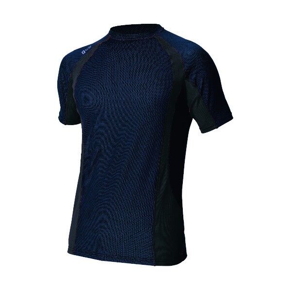 コンプレスフィット半袖シャツ 008ネイビー 3L 551035 1