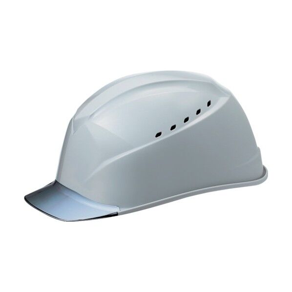 エアライトS搭載ヘルメット(透明バイザータイプ・溝付・通気孔付) 透明バイザー:グレー/帽体色:グレー 1230-JZV-V2-GR5-J 1点