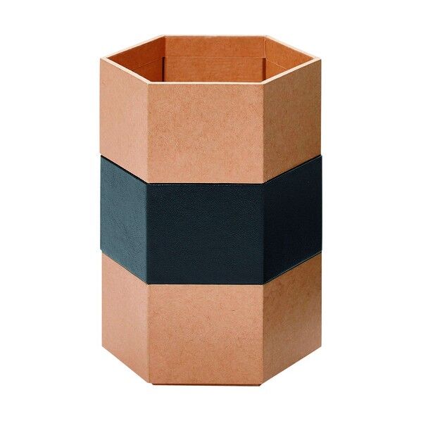 重ねる小物入れ 六角形 クロ 3351RY-K 1点