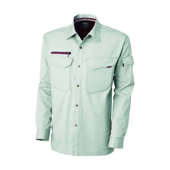 夏 長袖シャツ シルバー色 Lサイズ WA11229R-6-L 1点