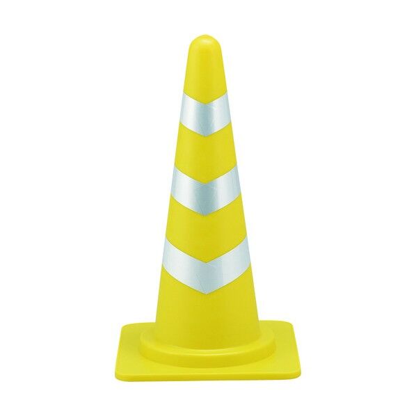 カラーコーン SRC‐1Y ベース:385mm角 反射タイプ 700mm 116112 1個