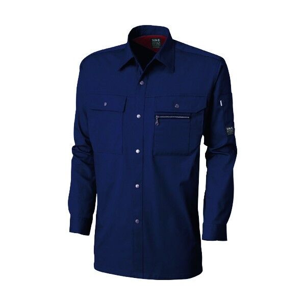 夏 長袖シャツ ネイビー色 Sサイズ WA11259R-3-S 1点