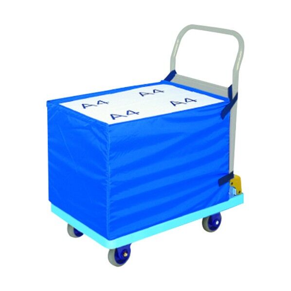 小型環境静音樹脂台車 ハンドル折りたたみ式 折りたたみ収納箱付(フタ無) NP-107EGS 1点