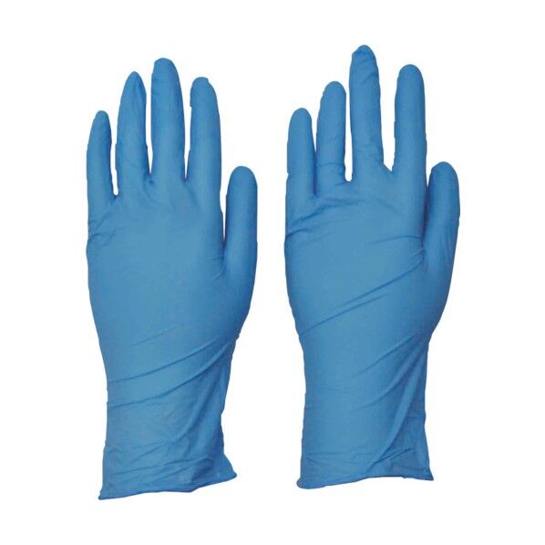 NS370ニトリル極薄手袋 M ブルー 6454 100枚