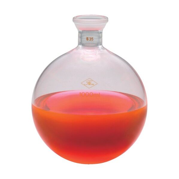 フッ素樹脂ナノコート内面球面摺合せ受けフラスコ