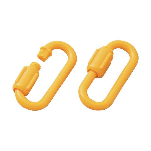プラスチックチェーン用ジョイント PSJ‐60Y 線径8mmΦ以下用 黄 安全標識 284112 2個