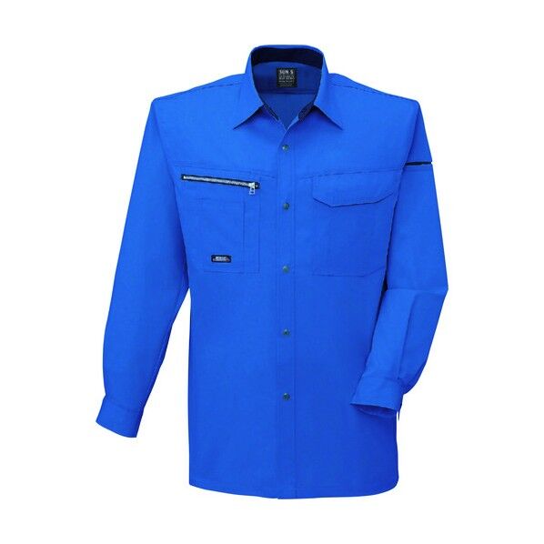 夏 長袖シャツ ブルー色 Mサイズ WA10559-4-M 1点