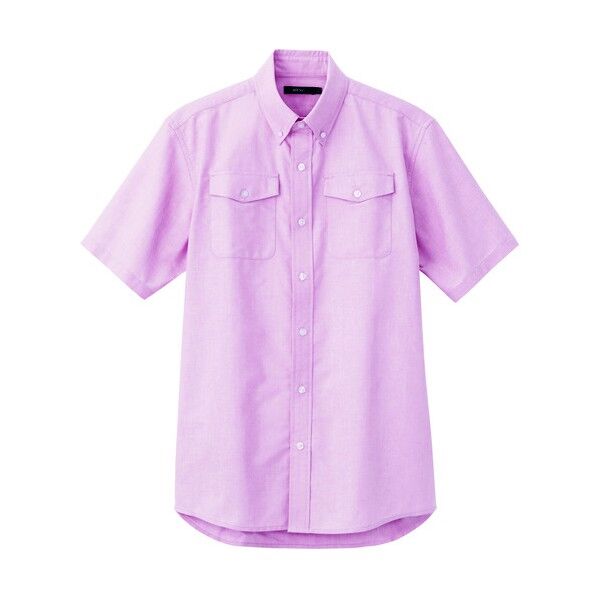 メンズ半袖オックスボタンダウンシャツ(両ポケットフラップ付)AZ7878-060ピンク3L 060ピンク 3L 7878 1