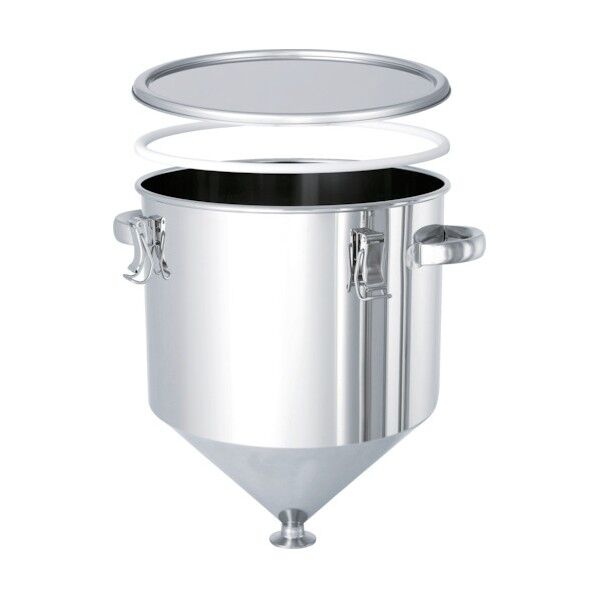 ホッパー型 PTFEパッキン付密閉容器