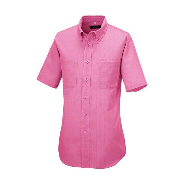 半袖ボタンダウンシャツ（コードレーン）（男女兼用） 109レッド 3L 50402 1