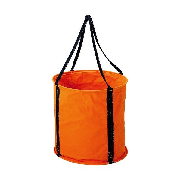 6号(オレンジ)防水帆布 大型電工用バケツ600パイ KB-02-60BOR 1点