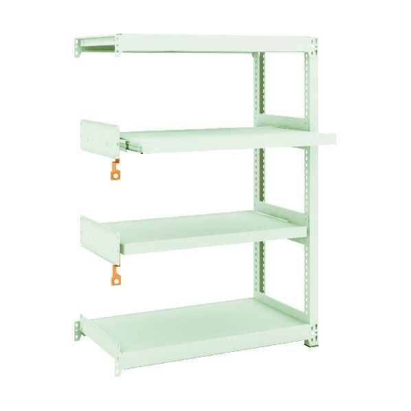 M2型軽中量ボルトレス棚 2段、スライド2段 連結型