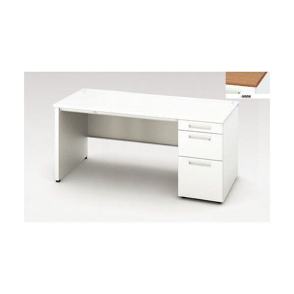 片袖デスク (パネル脚タイプ) XEHH167BP-WMW 1点