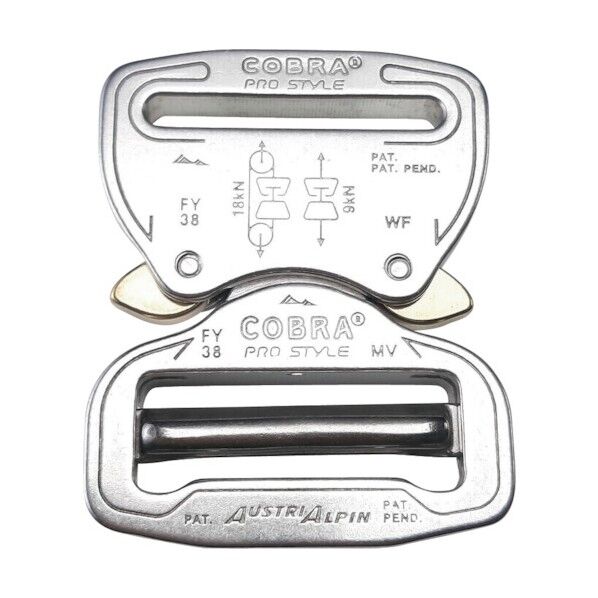COBRA バックル 38MM シルバー FY38AVF 1点