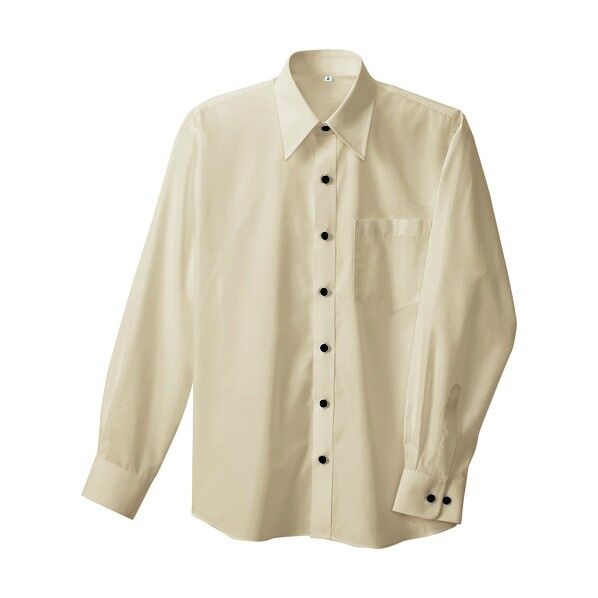 長袖シャツ(男女兼用) 002ベージュ S 8020 1