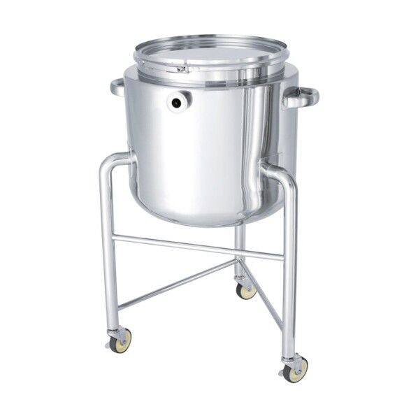 ステンレス鏡板型バンド式ジャケット容器脚付