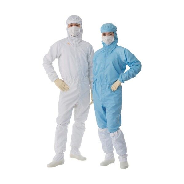 フード一体クリーンスーツ FD175C ブルー 5L FD175C-02-5L 1点