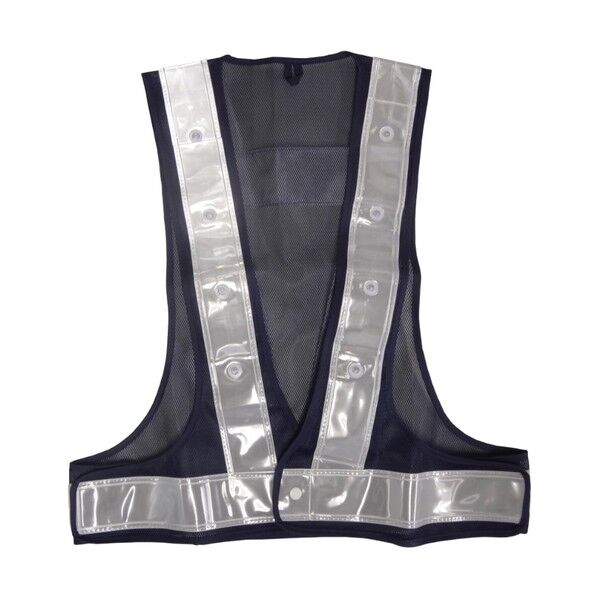 LED安全ベスト 紺/白 フリーサイズ 5916502 1枚