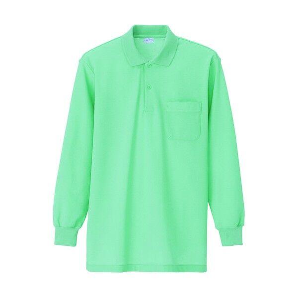 長袖ポロシャツ(男女兼用)AZ860-016グレイッシュミントM 016グレイッシュミント M 860 1