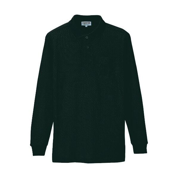 長袖ポロシャツ（男女兼用） 010ブラック 3S 7614 1