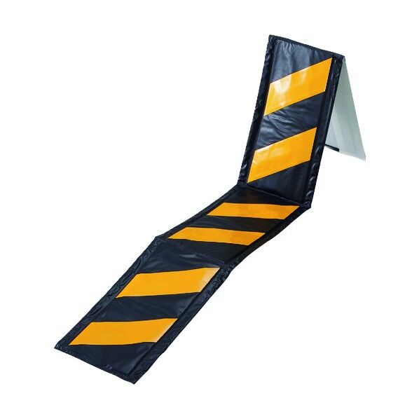 コーナー用トラ柄クッション コーナーガード20TR 反射タイプ 黄/黒 270×2000×6mm 246031 1個