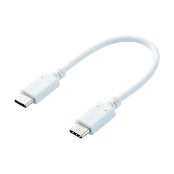 【法人専用品】スマホ・タブレット用USBケーブル USB(C-C) Power Delivery対応 ホワイト 0.1m MPA-CC01PNWH 1点