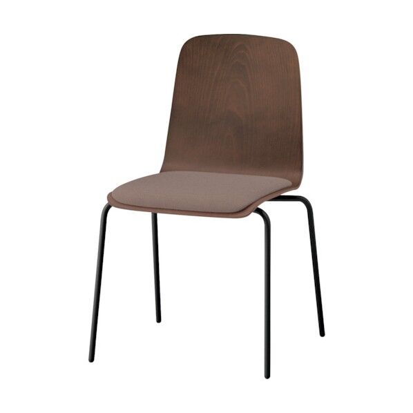 ノットワーク背座一体チェア座パッド付 背座ラスティックビーチD・脚サテンブラック・布地アンバー KLL-120C-TNK2 1点