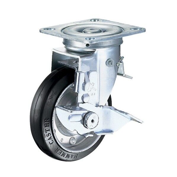 Sシリーズ方向規制自在SP付ゴム車125mm 平戸車 413F0SRB125 1個