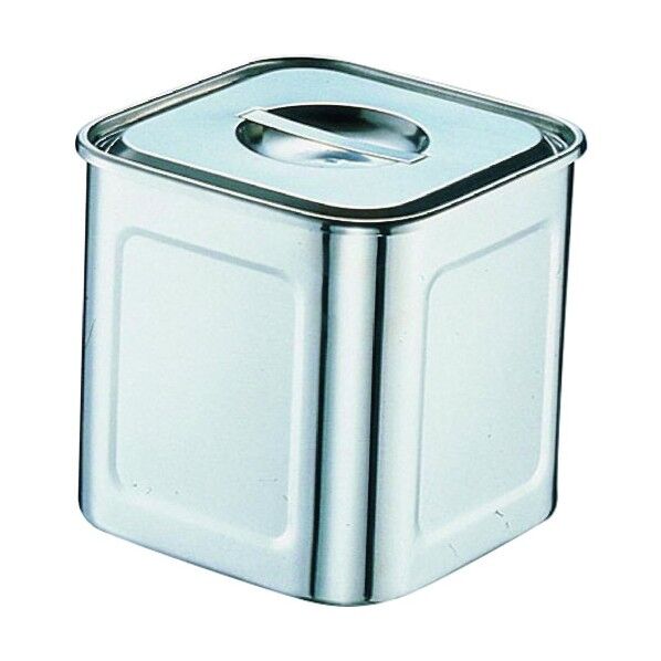 YUKIWA 18-8深型角キッチンポット 16.5cm 16.5cm AKK06016 1個